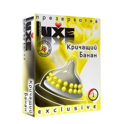 Презерватив Luxe Кричащий банан с банановым ароматом и смазкой стандартный