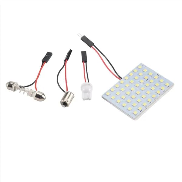 Белый светодиодный потолочный светильник для салона автомобиля, 1210 SMD, 48 светодиодов, с лампами T10 BA9S, в стиле "фестон".