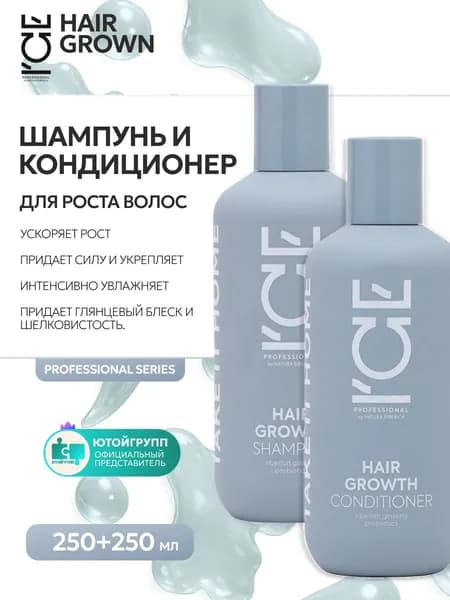 Набор женский Natura Siberica ICE Professional Hair Growth для роста волос (Шампунь 250 мл+ Кондиционер 250 мл)