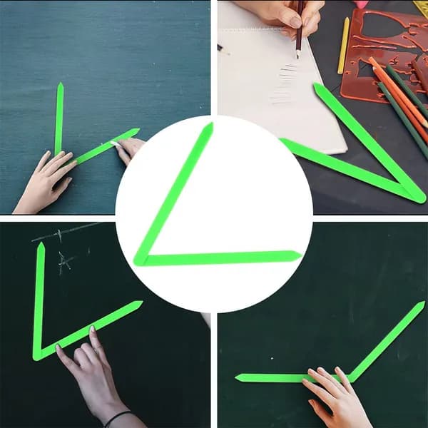 Магнитные пластиковые угломеры для преподавания математики, набор из 3 штук, для школьного использования