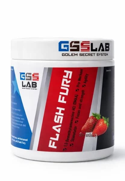 GSS Lab Flash Fury предтренировочный комплекс 250 грамм со вкусом клубники