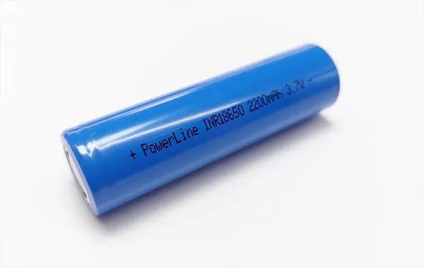 Аккумулятор Powerline 18650 ICR 3.7V Li-ion 2200mAh (б/защиты, плоский плюс)