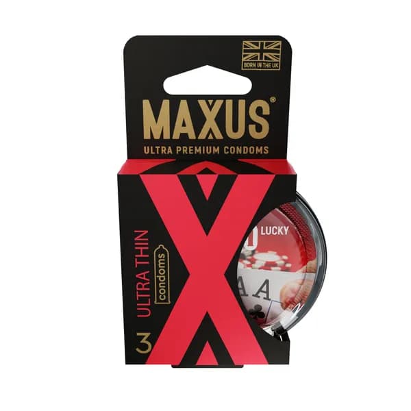 Презервативы MAXUS Ultra thin №3 в пластиковом кейсе, ультратонкие X-Edition, 3 шт
