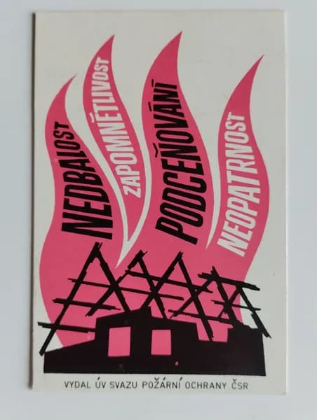 Карманный календарик. Чехословакия. 1980 год. Не играй с огнем