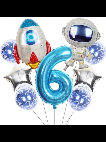 Набор шаров "Космос" 8 шт. 8pc blue 6