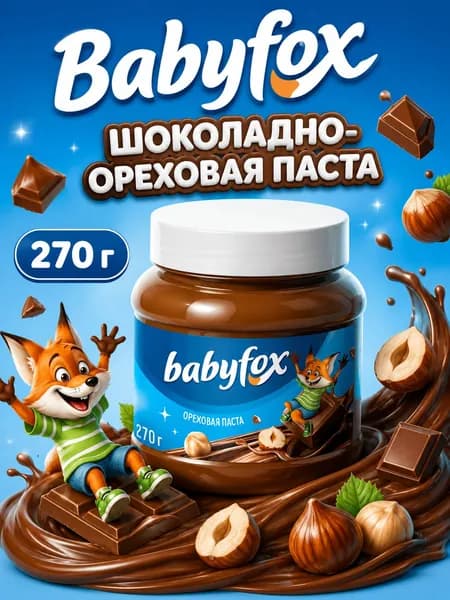 BabyFox, Паста шоколадно-ореховая, 270 г