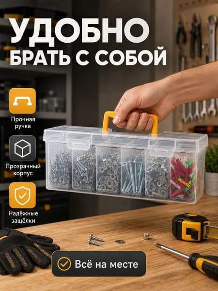 Ящик для хранения длина 24 см, ширина 9.5 см, высота 9 см.
