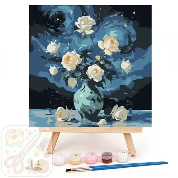 Картина по номерам на холсте с подрамником 20*20CM