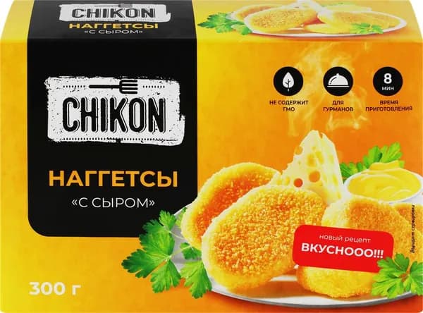 Наггетсы CHIKON с сыром, 300г 3 шт.