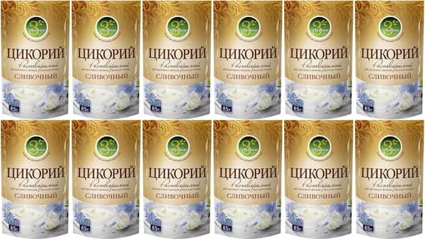 Цикорий Здравник Сливочный растворимый, комплект: 12 упаковок по 85 г