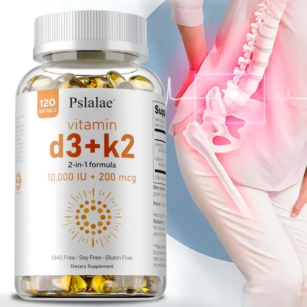 Витамин Pslalae 10 000 МЕ D3 + 200 мкг K2 - Способствует повышению плотности и здоровья костей
