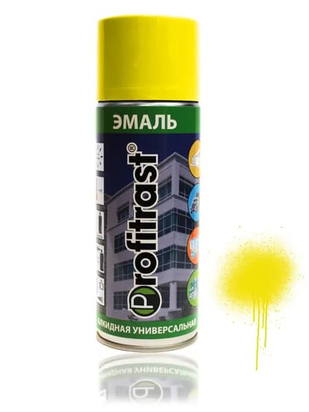 Profitrast Аэрозольная краска, Глянцевое покрытие, 0.52 л, желтый