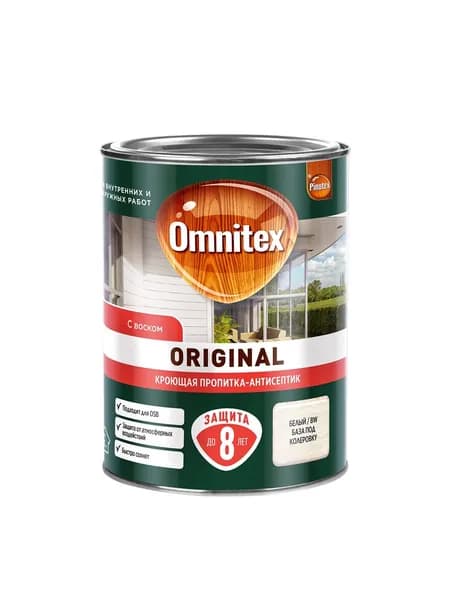 Пропитка декоративная для защиты древесины Omnitex by Pinotex база BW 0,9 л