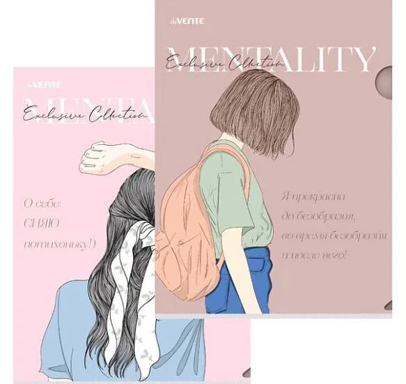 Папка-уголок А4 "deVENTE. Mentality" АССОРТИ180 мкм, непрозрачная с рисунком