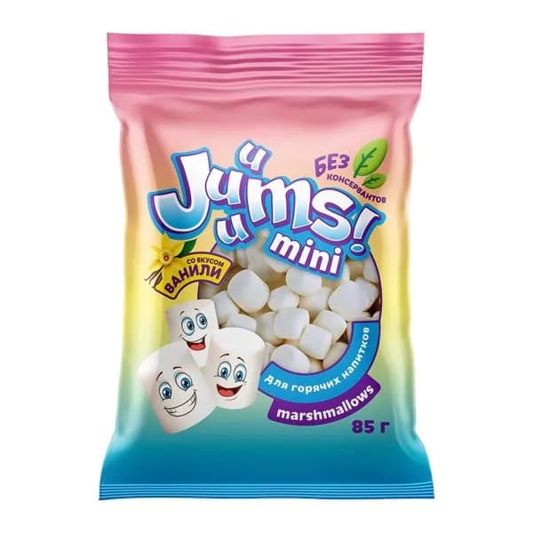 Маршмеллоу Juuums мини жевательный зефир со вкусом ванили 85г