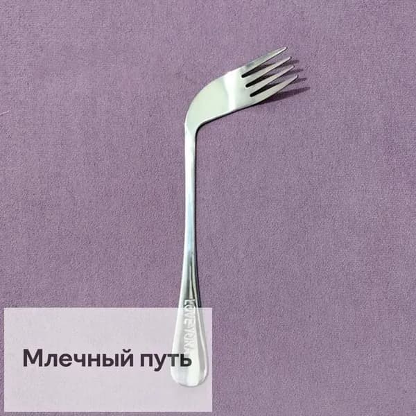 Угловая ложка и вилка из нержавеющей стали для кормления пожилых пациентов дома