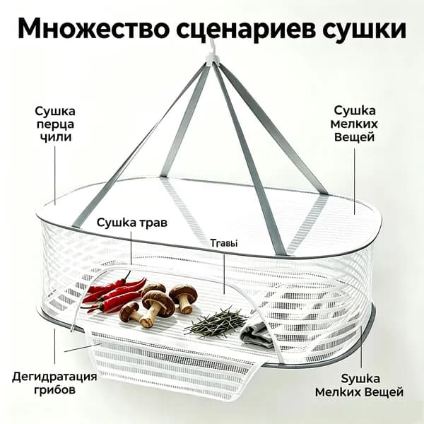 Сушилка для белья навесная складная 60 см х 40 см х 20 см 1 шт светло-серый