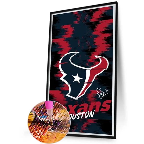 Диамантная картина Houston Texans с абстрактным логотипом, 30 55 см, из смолы