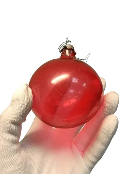 Советская винтажная елочная игрушка, Шар. Сделано в СССР.