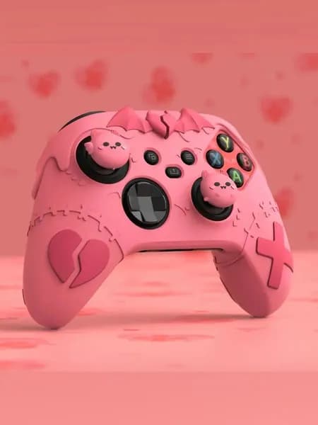 Готический силиконовый чехол для геймпада Xbox Series X/S, персиково-розовый