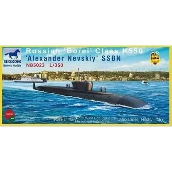 BRONCO NB5023 1/350 Российский Борей класса K550 Александр Невский SSBN Модель подводной лодки