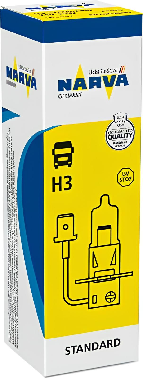 Лампа H3 24V 70W галогенная PK22s (NARVA)