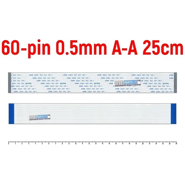 FFC Шлейф 60-pin Шаг 0.5mm Длина 25cm Прямой A-A