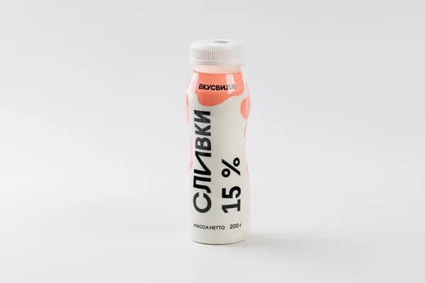Сливки 15%, 200 г