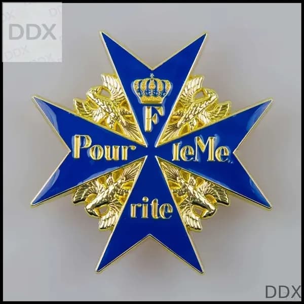 Знак "Pour le Mrite" (Голубой Макс) 1914-18. Имперская Германия. Ретро военная булавка на пиджак.