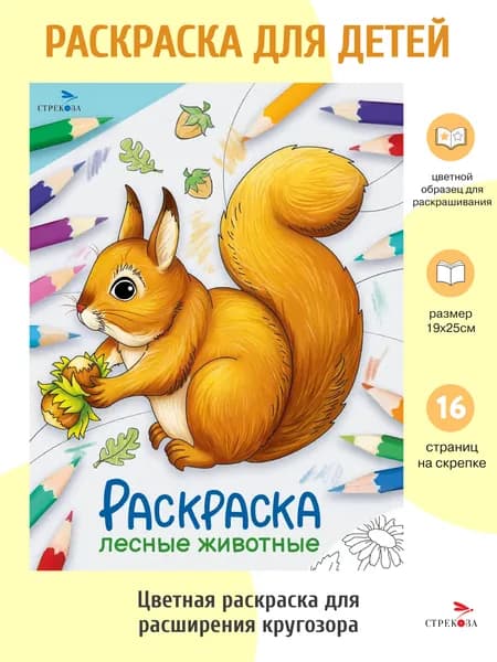 Раскраска Лесные животные. Окружающий мир