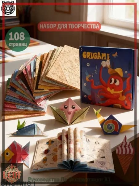 3D оригами набор из 108 цветных листов