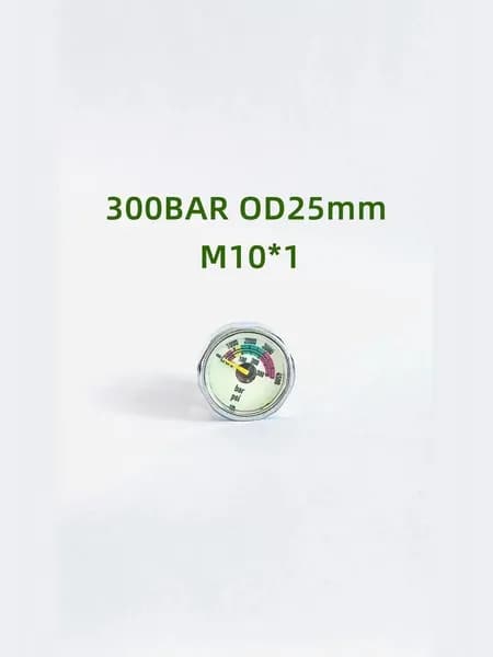 Манометр 300BAR, D25, M10*1, Леший 2, для винтовки, для баллона, PCP PAINTBALL