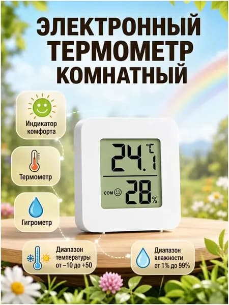 Термометр комнатный с гигрометром контроль климата в доме