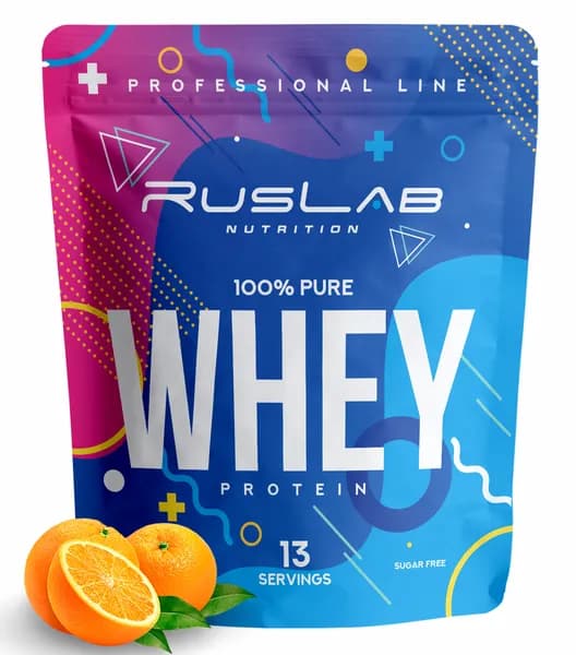 Протеин сывороточный WHEY,белковый коктейль (416 гр),вкус апельсин