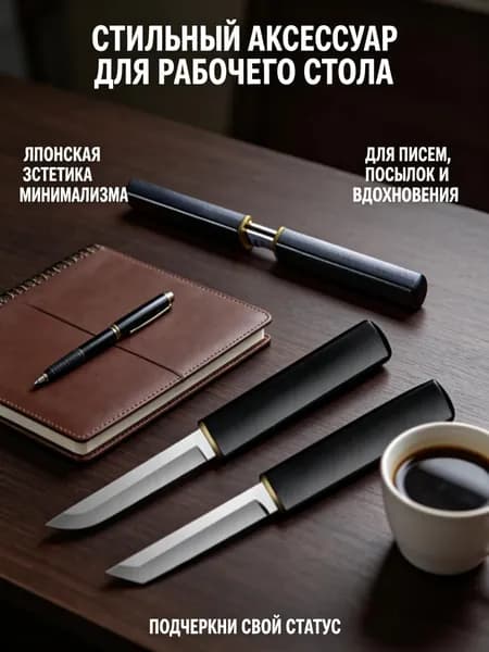 Нож столовый 1 предм. черный матовый, черный