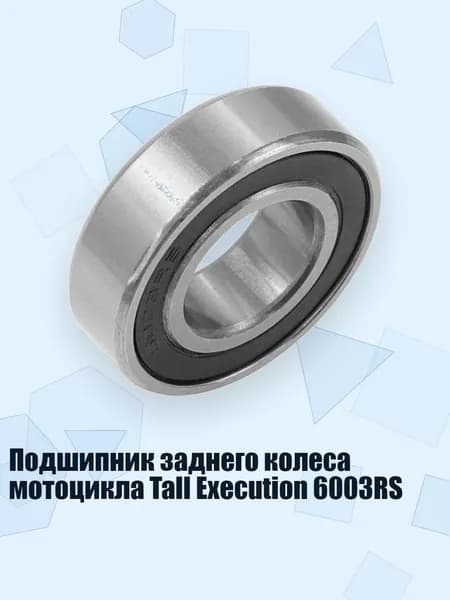 Подшипник заднего колеса мотоцикла Tall Execution 6003RS