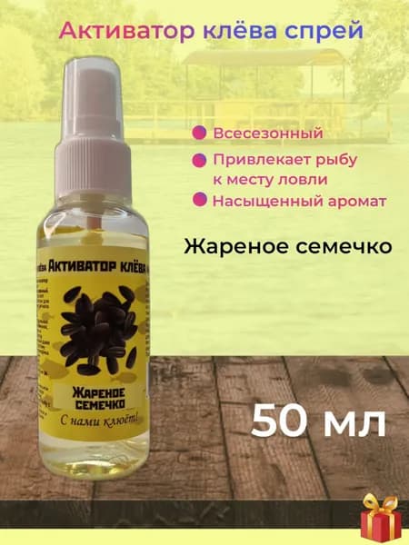 Активатор клёва, спрей 50 мл, Жареное семечко, REGENS
