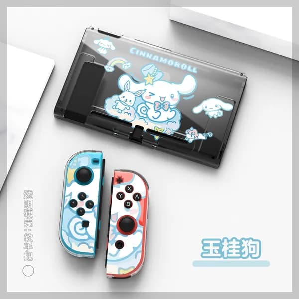 Прозрачный жесткий чехол Switch Cinnamoroll Pochacco OLED док-станция коробка для игровых карт