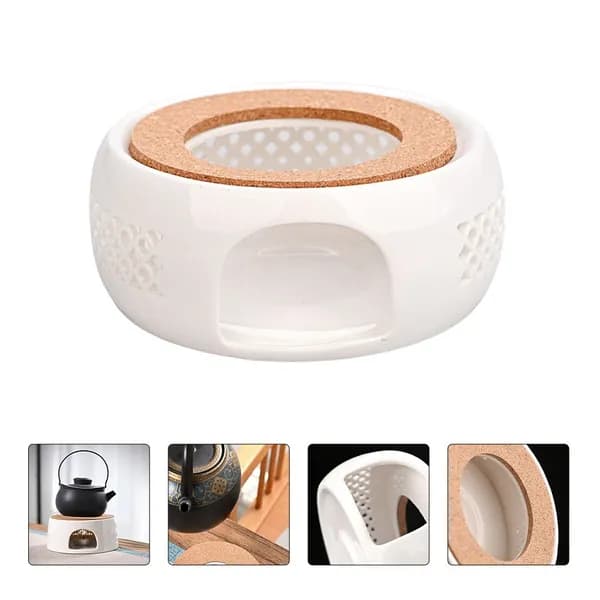 Керамический отопитель для чайника с деревянной ручкой для домашнего использования