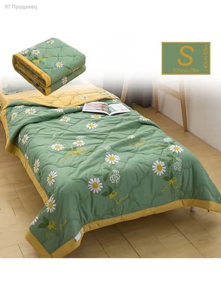 Одеяло Двуспальный 140x200 см, Летнее, , комплект из 1 шт