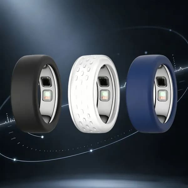 Чехол силиконовый для кольца Oura Ring 5, размер M (10 13), чёрный, бирюзовый, прозрачный