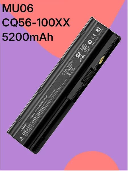 Аккумулятор для ноутбука HP Presario MU06 CQ42 CQ42-100 CQ42-106TU CQ42-200 C043 CQ43-101AU C056 CQ56-100XX CQ62 Pavilion g6 5200mAh