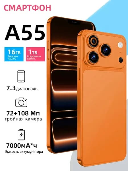 Смартфон A55 Ростест (EAC) 16+1TB
