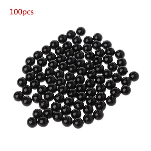 Чёрные бусины для глаз кукол, 100 шт., - 8MM