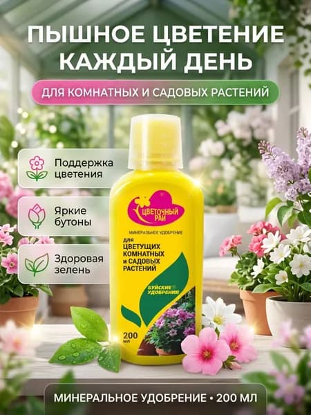 Удобрения для сада и огорода, удобрение для цветущих растений, для цветов 200 мл
