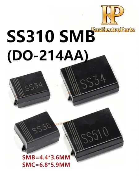 100шт. Диоды Шоттки SS310 SMB DO-214AA