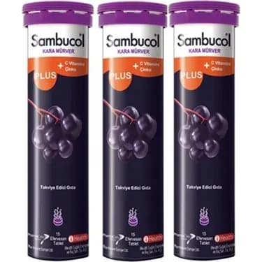 Sambucol плюс Шипучка 15 таблеток 3 баночки