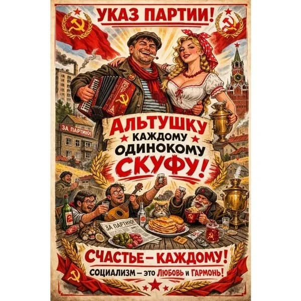 CCCP постер на стену, табличка металлическая 20x30cm