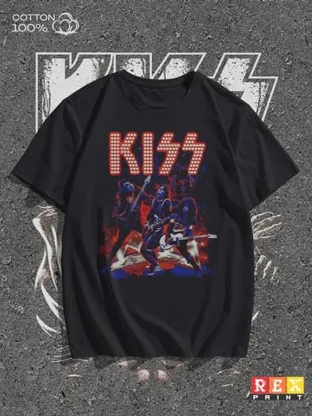 Футболка с принтом группа Kiss