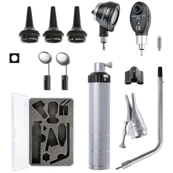 Оториноофтальмоскоп медицинский диагностический BASIC SET головка отоскопа COMBILIGHT С10 2.5В / головка офтальмоскопа EUROLIGHT Е10 2.5В KaWe Германия